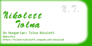 nikolett tolna business card